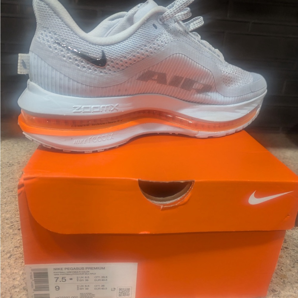 Nike Air Zoom Pegasus Premium in White and Orange